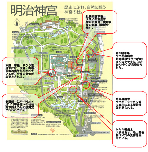 本見学会にて苑内の見学・観察箇所